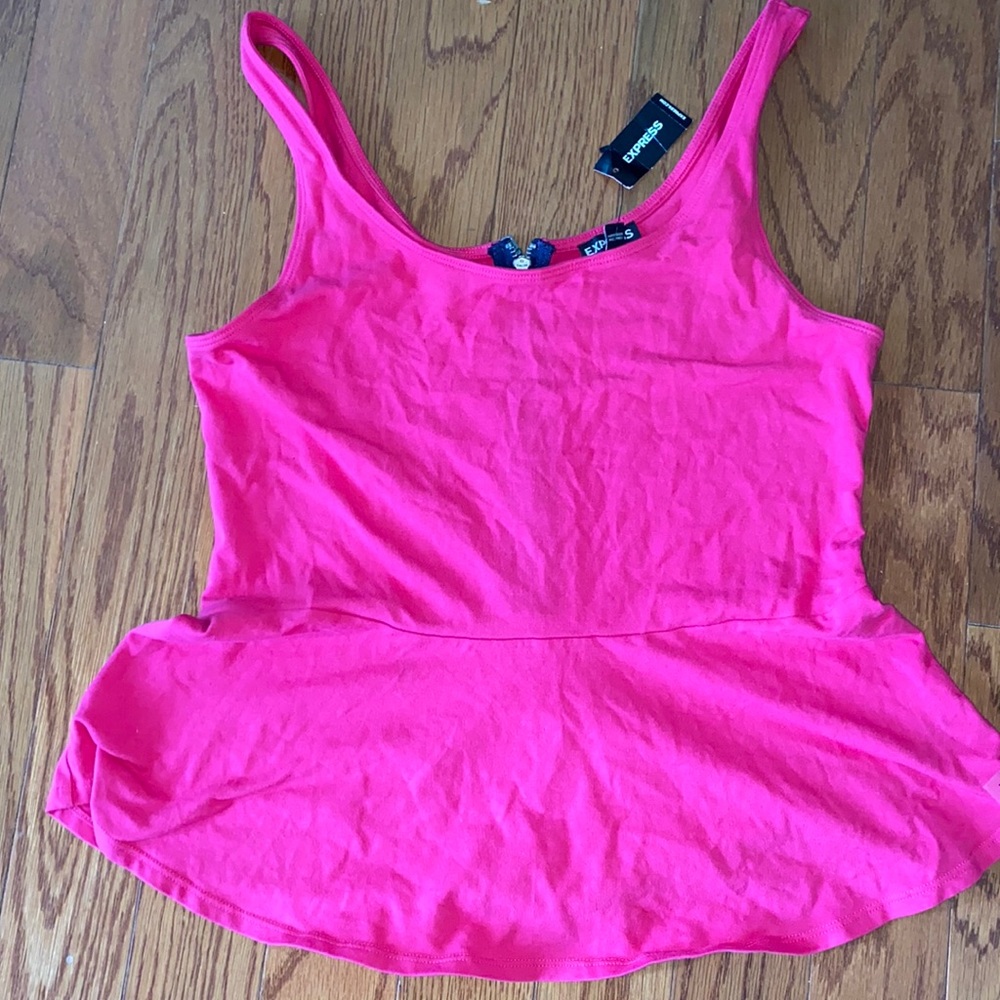 Express peplum style tank top